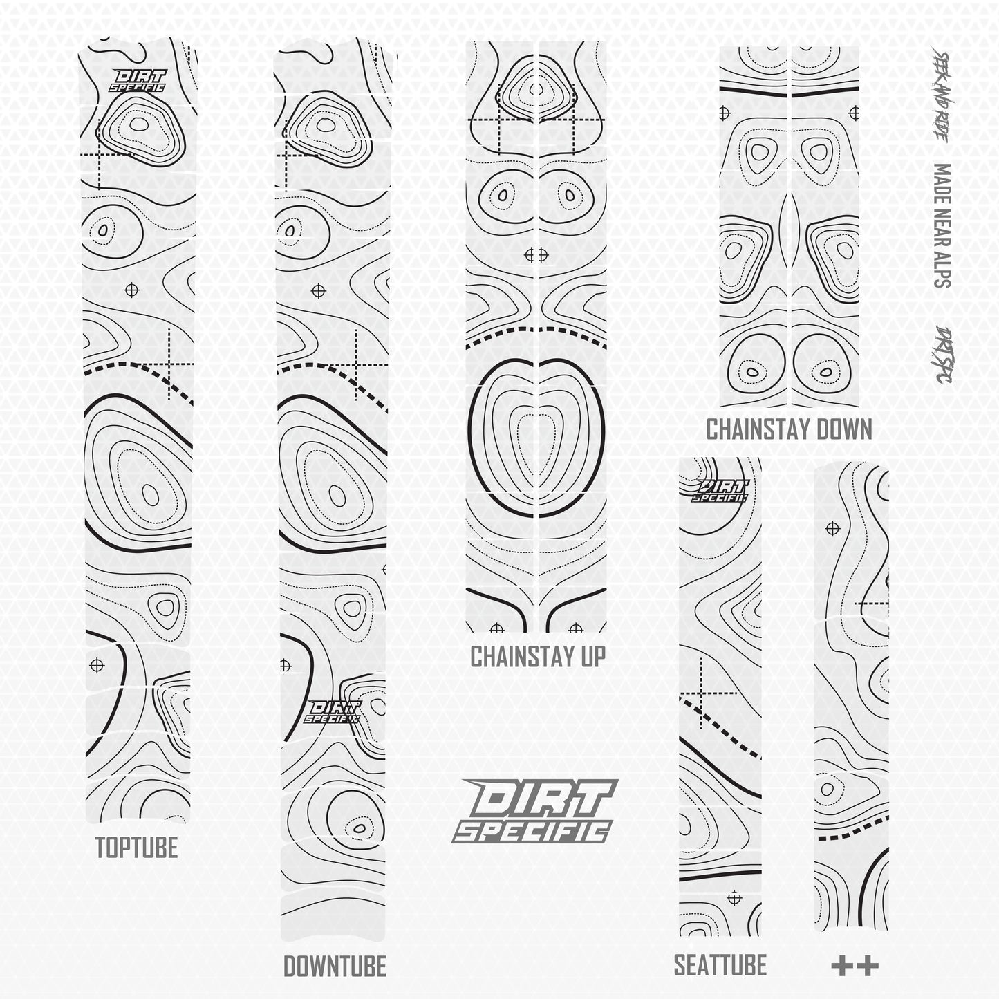 Black RIDGE - Bike Frame wrap MK2 - (Custom Color Options🎨 ) bike wrap kit – full frame protection set for mountain bikes mtb gravel downhill enduro