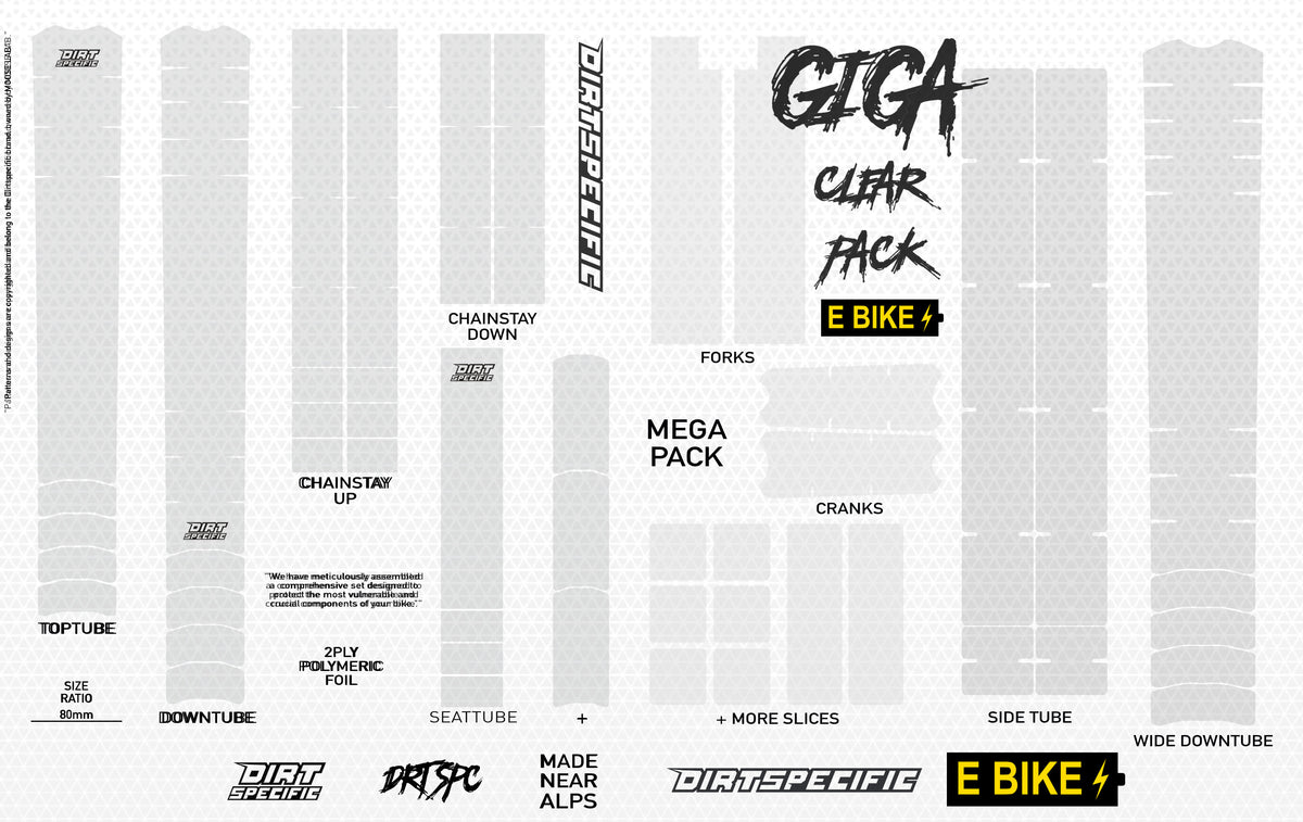 GIGA CLEAR bike protection - E BIKES - Bike Frame wrap MK2