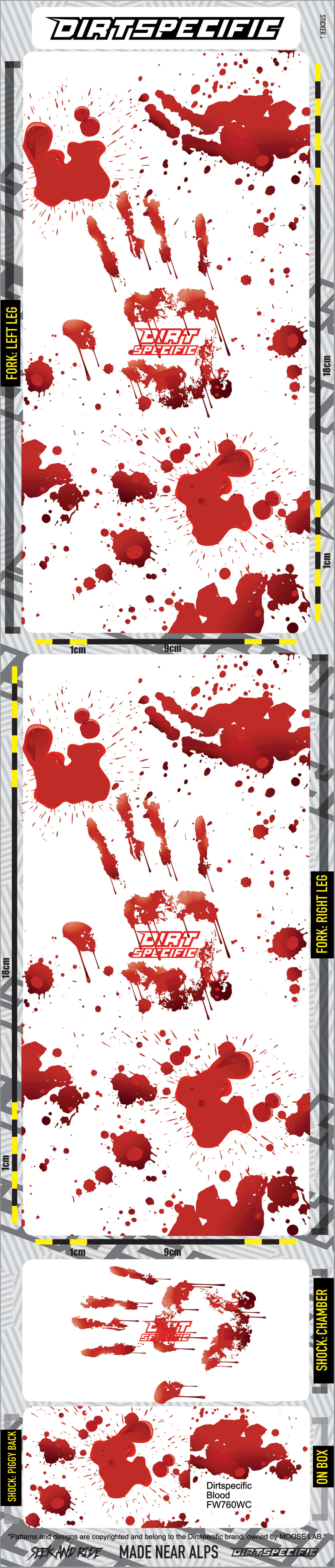 Blood - 360 Suspension wrap MK2 bike wrap kit – full frame protection set for mountain bikes mtb gravel downhill enduro