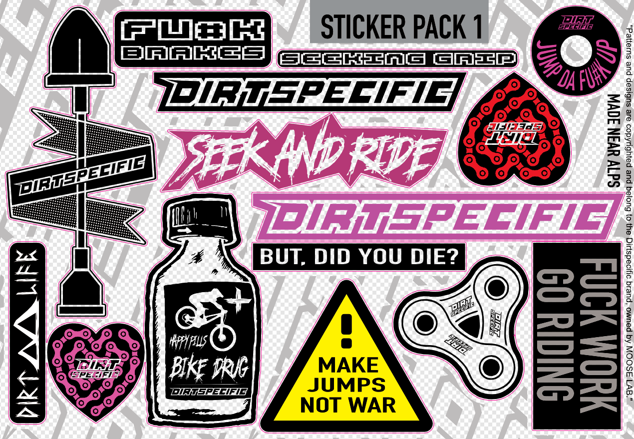 gravel bike sticker Fun sticker pack – DIRTSPECIFIC Bike frame protection