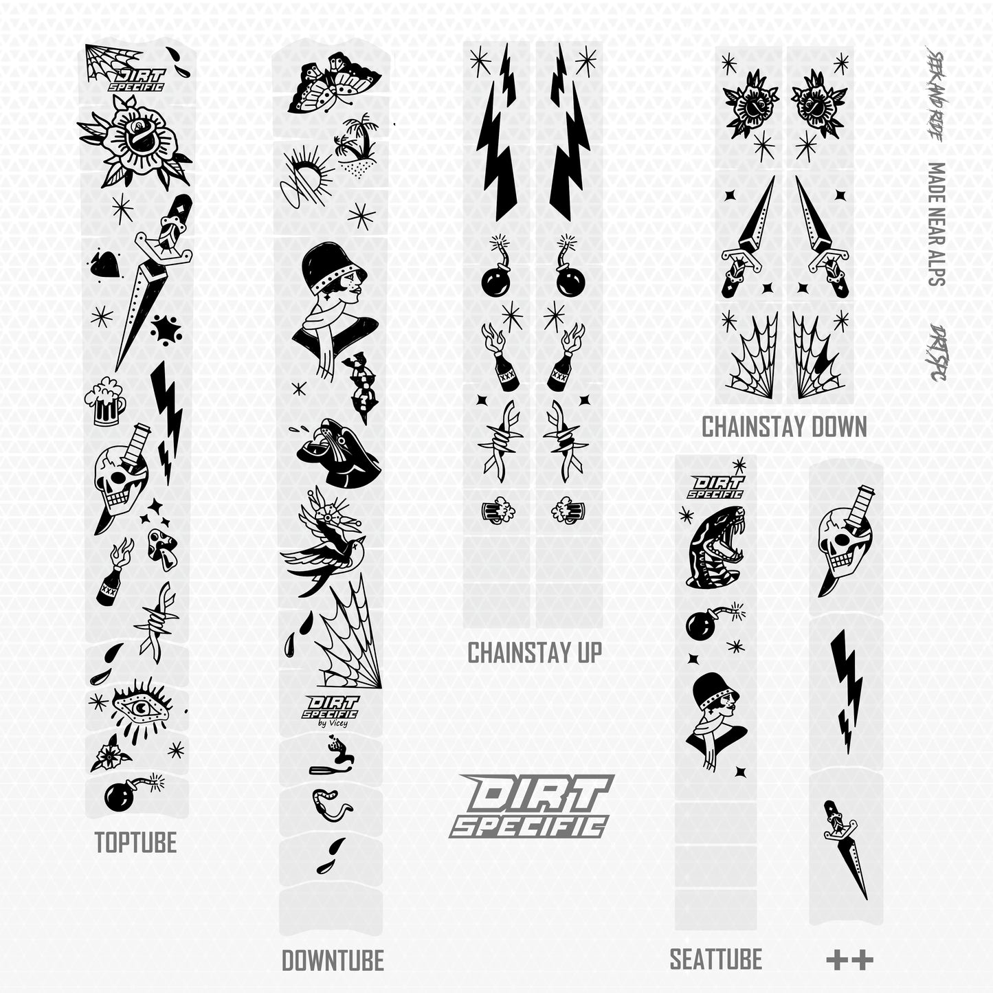 NeoRad by Vici- Bike Frame wrap MK2 - (Custom Color Options🎨)