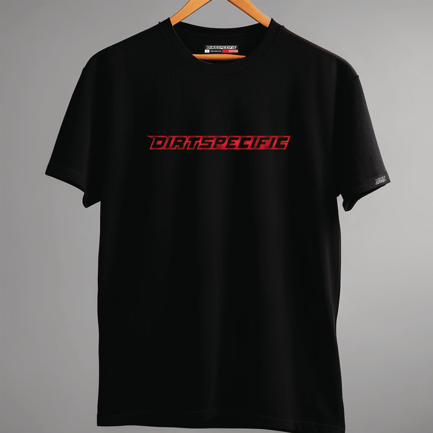 Red logo - DIRTSPECIFIC HEAVY RIDING SHIRT bike wrap kit – full frame protection set for mountain bikes mtb gravel downhill enduro