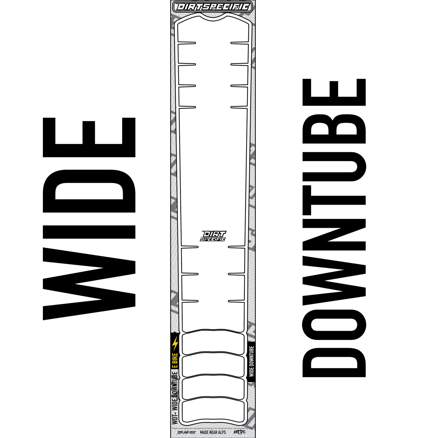Wide Downtube - MK2 bike wrap kit – full frame protection set for mountain bikes mtb gravel downhill enduro
