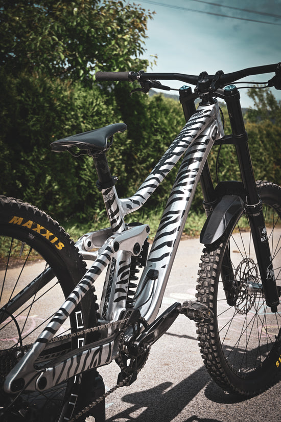 Black zebra - Bike Frame wrap MK2 - (Custom Color Options🎨 ...