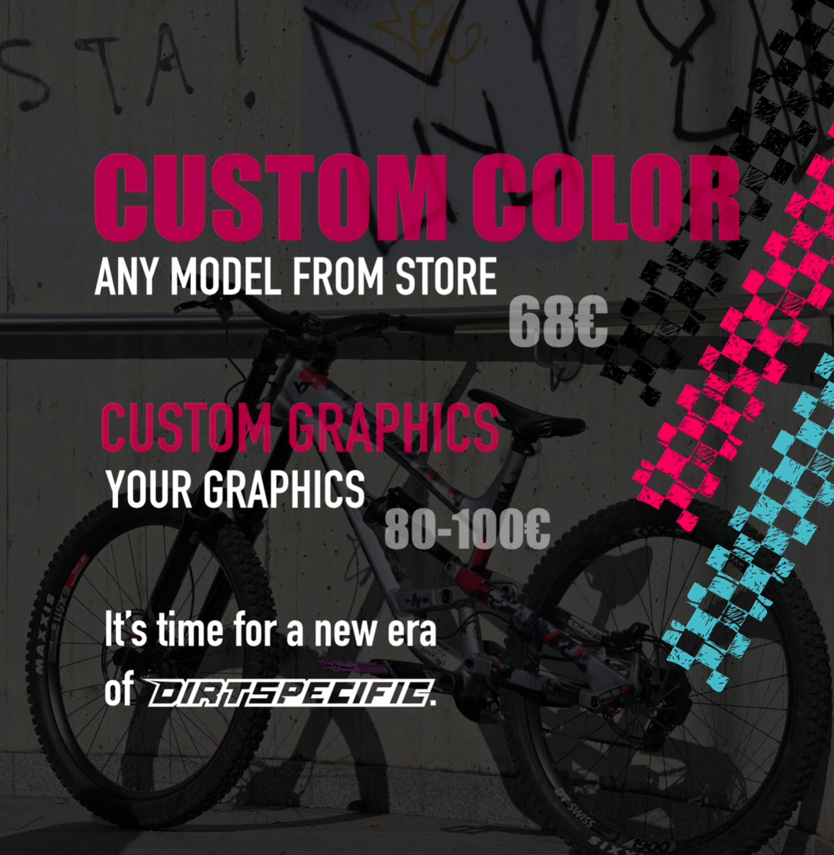 Custom numbers- Bike Frame wrap MK2 – DIRTSPECIFIC Bike frame protection