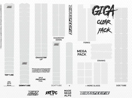 GIGA CLEAR bike protection - ALL BIKES - Bike Frame wrap MK2