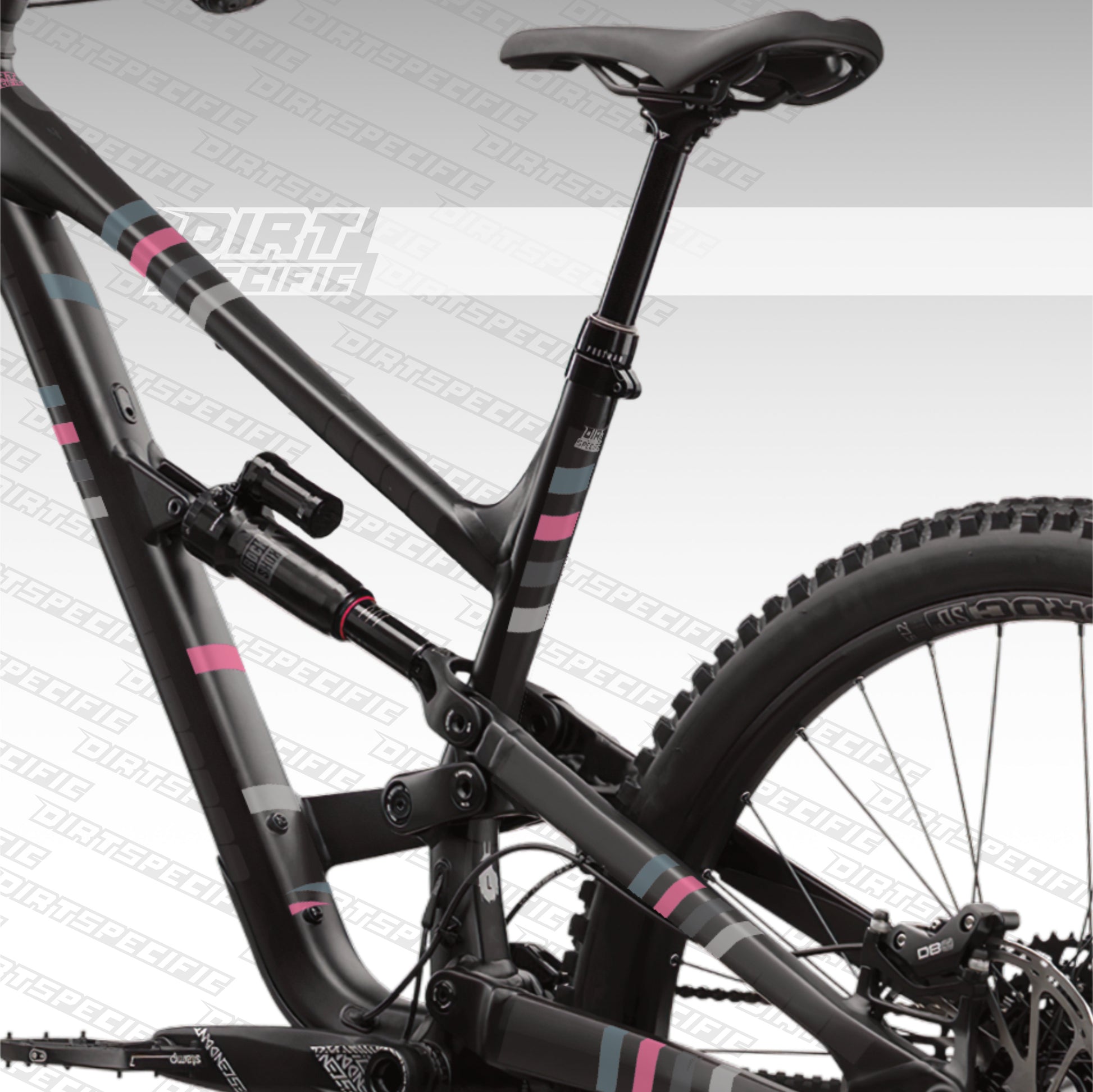 Graphite Lines - Bike Frame wrap MK2 bike wrap kit – full frame protection set for mountain bikes mtb gravel downhill enduro