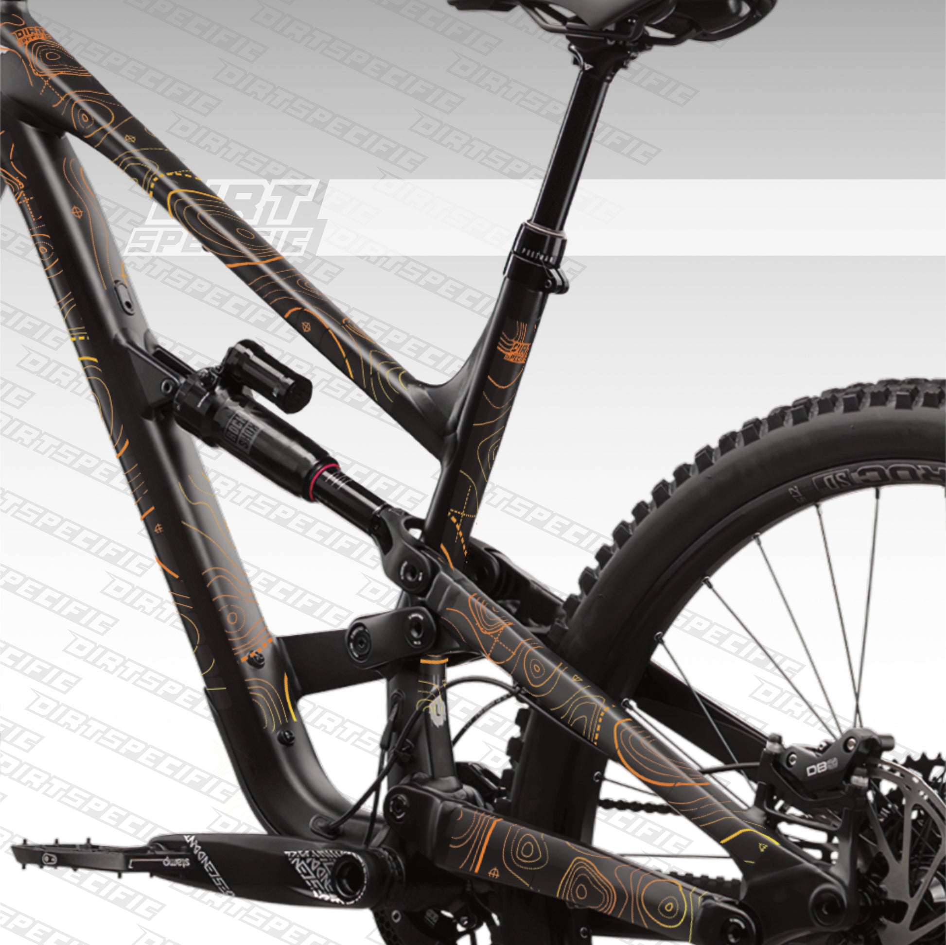 Sunset RIDGE - Bike Frame wrap MK2 bike wrap kit – full frame protection set for mountain bikes mtb gravel downhill enduro