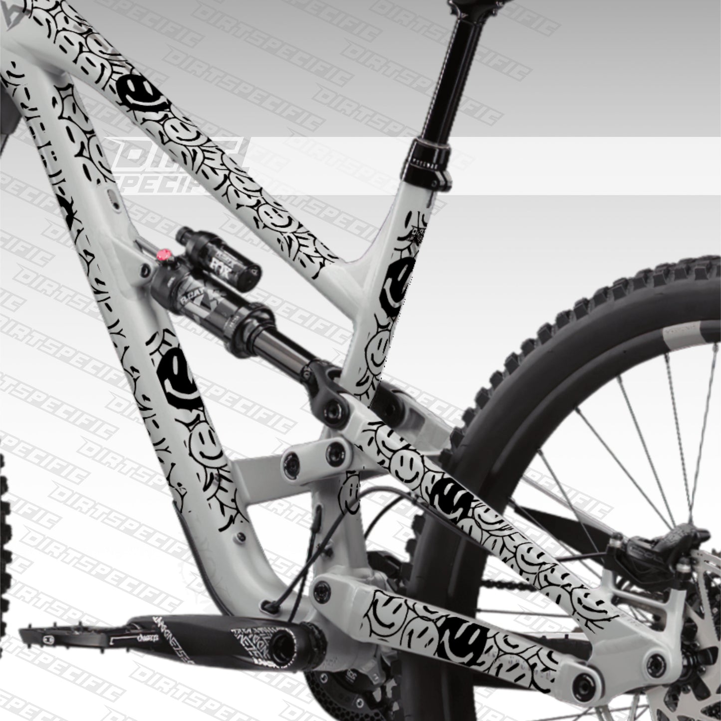 SMILE dark - Bike Frame wrap MK2 - (Custom Color Options🎨)