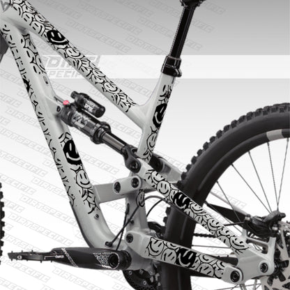 SMILE dark - Bike Frame wrap MK2 - (Custom Color Options🎨)