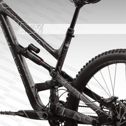 White RIDGE - Bike Frame wrap MK2 - (Custom Color Options🎨 ) bike wrap kit – full frame protection set for mountain bikes mtb gravel downhill enduro