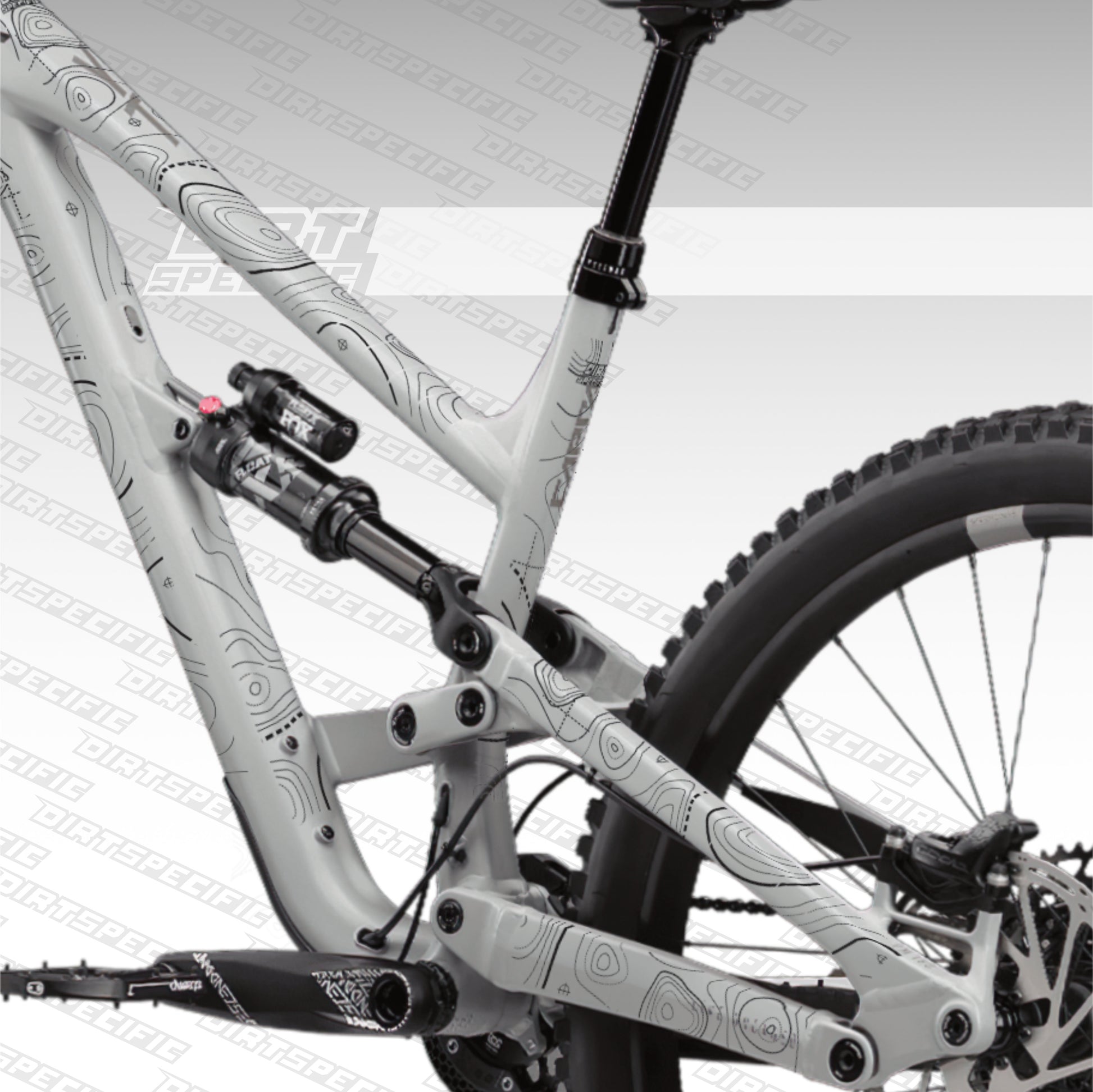 Black RIDGE - Bike Frame wrap MK2 - (Custom Color Options🎨 ) bike wrap kit – full frame protection set for mountain bikes mtb gravel downhill enduro