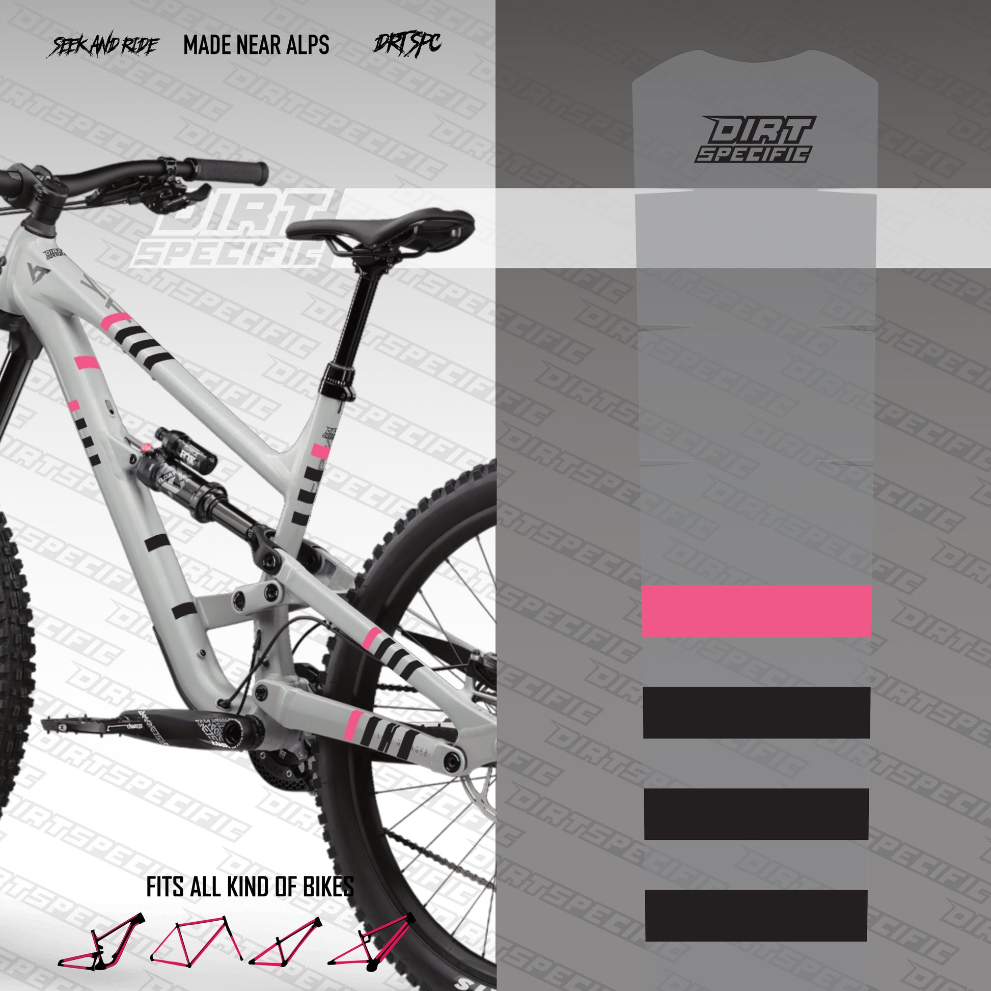 Urban Lines - Bike Frame wrap MK2 bike wrap kit – full frame protection set for mountain bikes mtb gravel downhill enduro