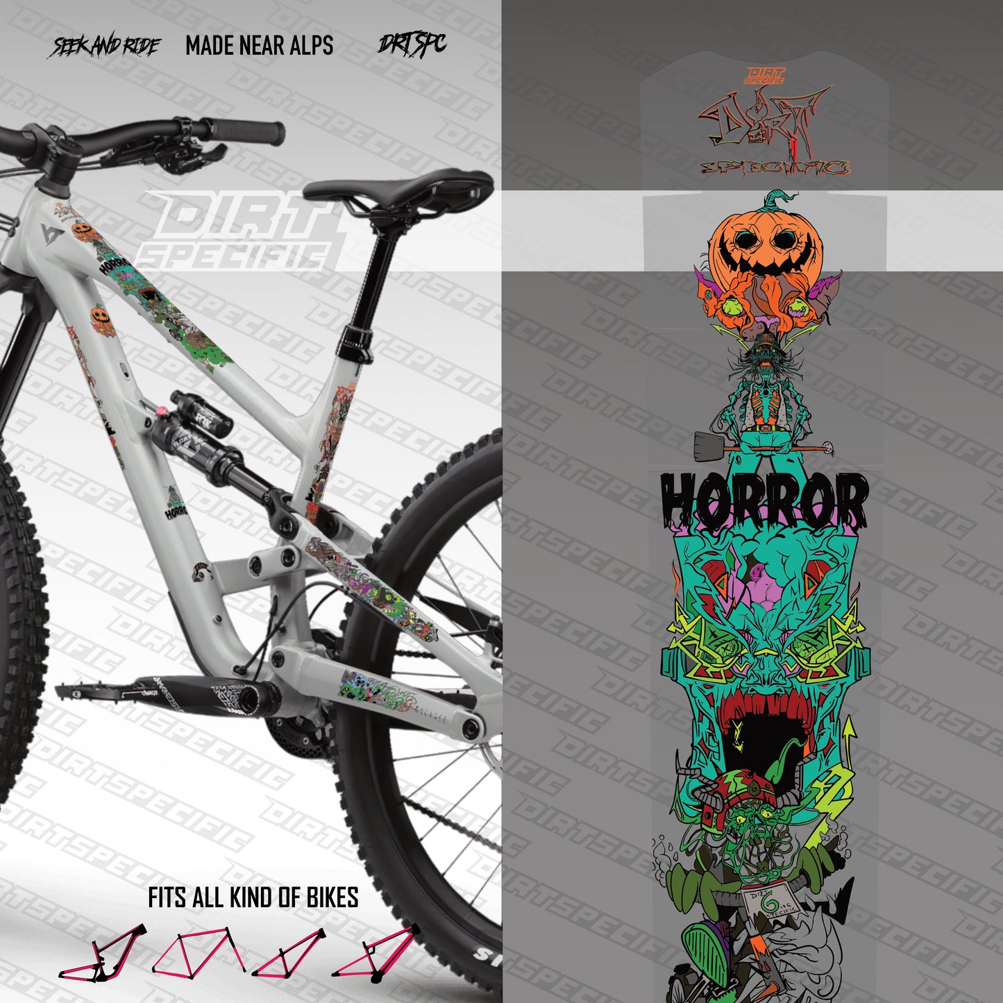 hoRRor - Bike Frame wrap MK2 by VONDERGECH[artist series)