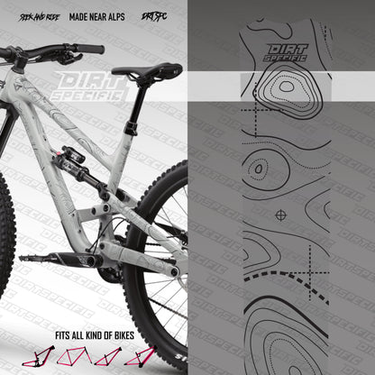 Black RIDGE - Bike Frame wrap MK2 - (Custom Color Options🎨 ) bike wrap kit – full frame protection set for mountain bikes mtb gravel downhill enduro