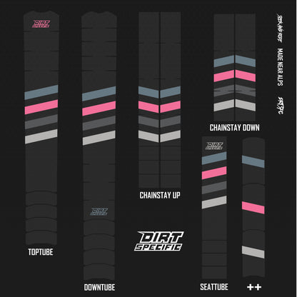 Graphite Lines - Bike Frame wrap MK2 bike wrap kit – full frame protection set for mountain bikes mtb gravel downhill enduro