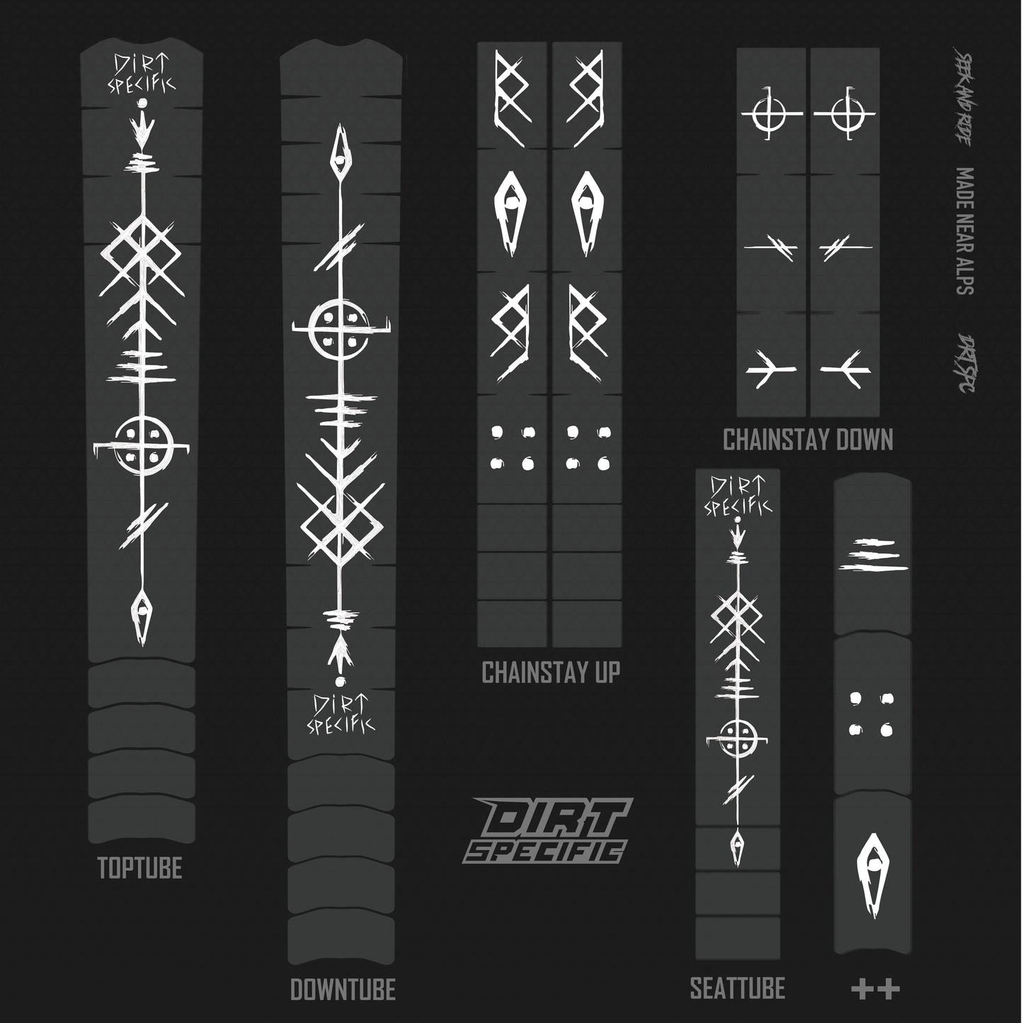 Stormlight Loam Runes LIMITED EDITON - Bike Frame wrap MK2 (Custom Color Options🎨 )