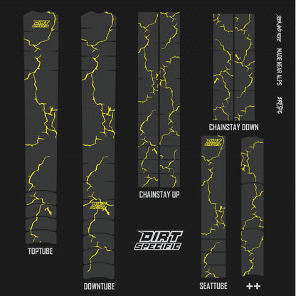 Kintsugi GOLD - Bike Frame wrap MK2 - (Custom Color Options🎨 ) bike wrap kit – full frame protection set for mountain bikes mtb gravel downhill enduro