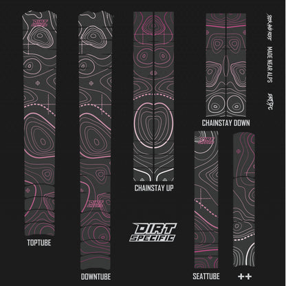 Purple RIDGE - Bike Frame wrap MK2 bike wrap kit – full frame protection set for mountain bikes mtb gravel downhill enduro