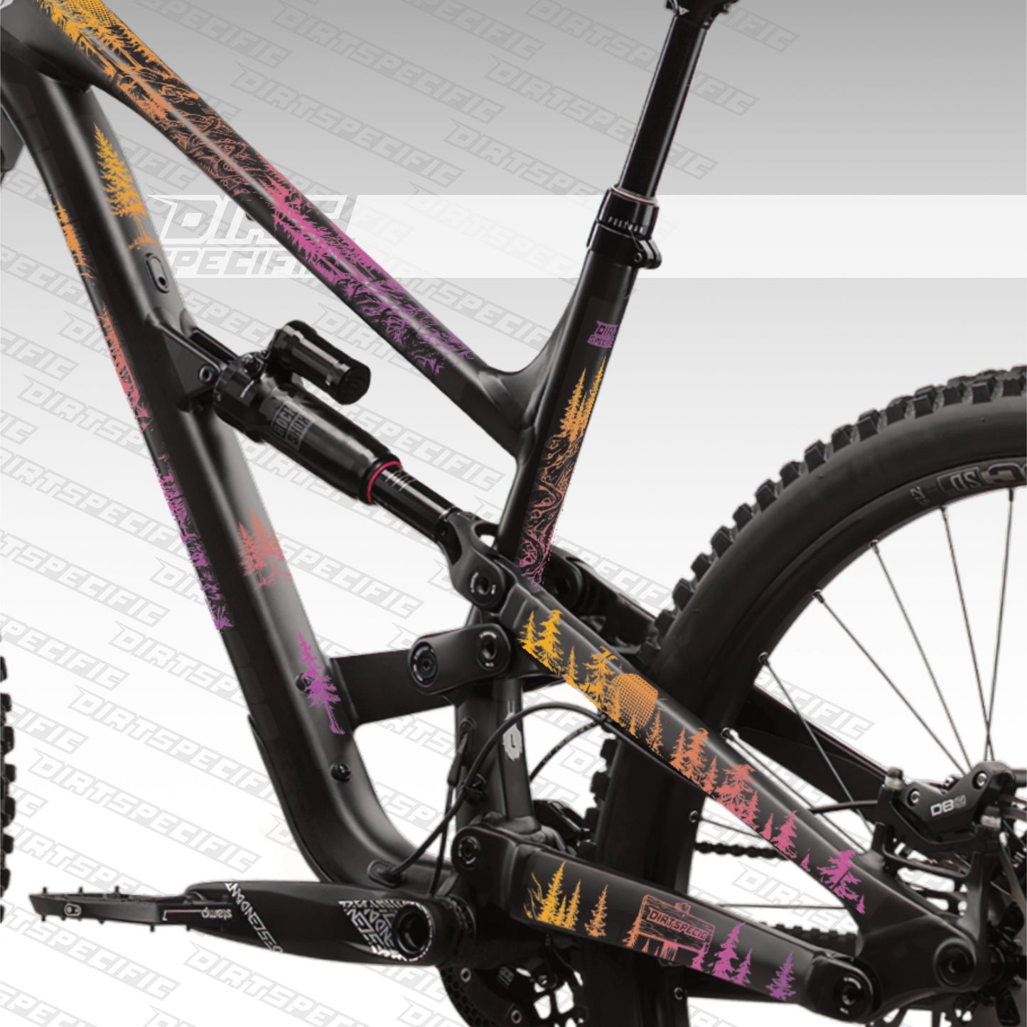 Pine Path Dawn  - Bike Frame wrap MK2