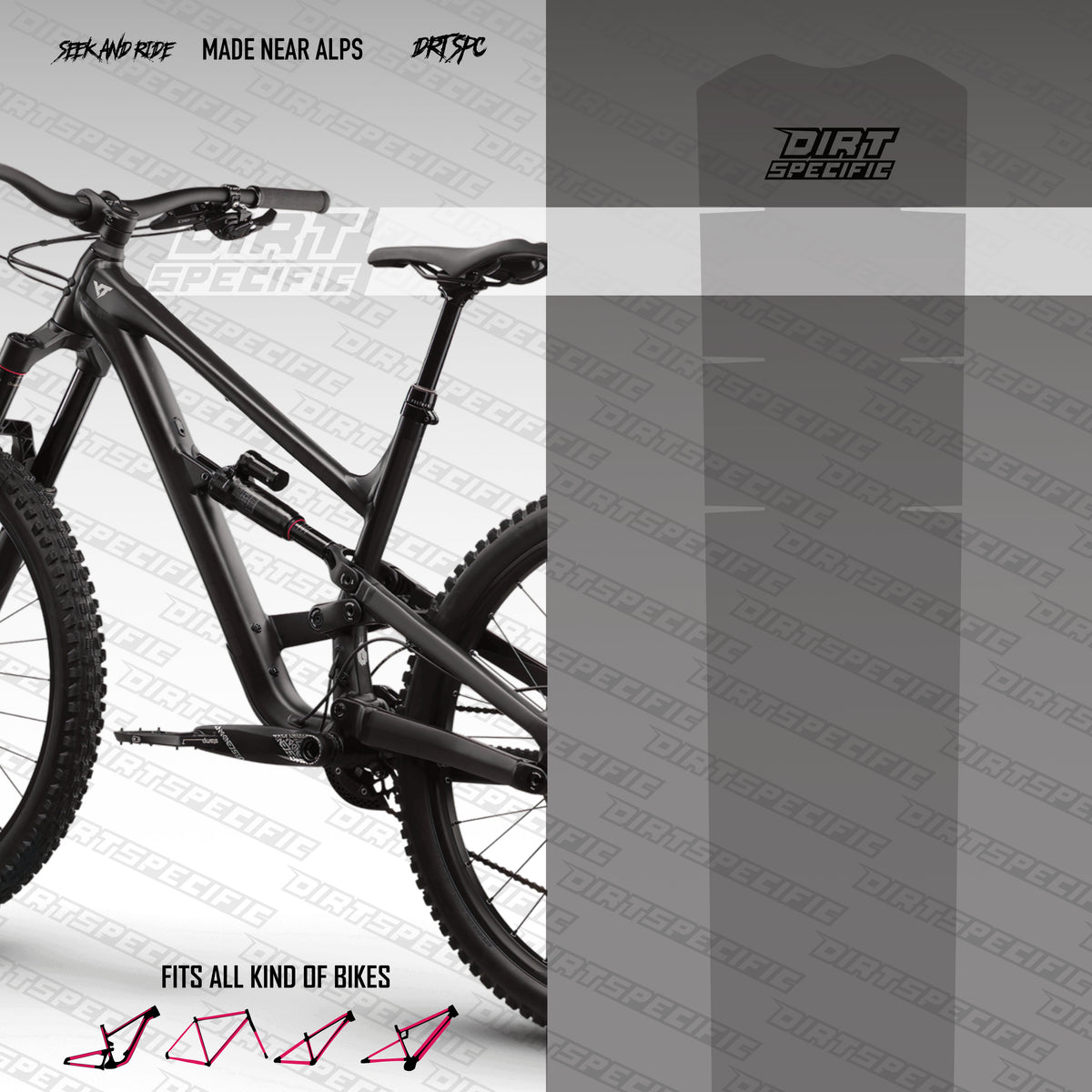 Bike Frame Protection Pattern MEGA CLEAR bike protection - Bike Frame wrap MK2 – DIRTSPECIFIC Bike ...