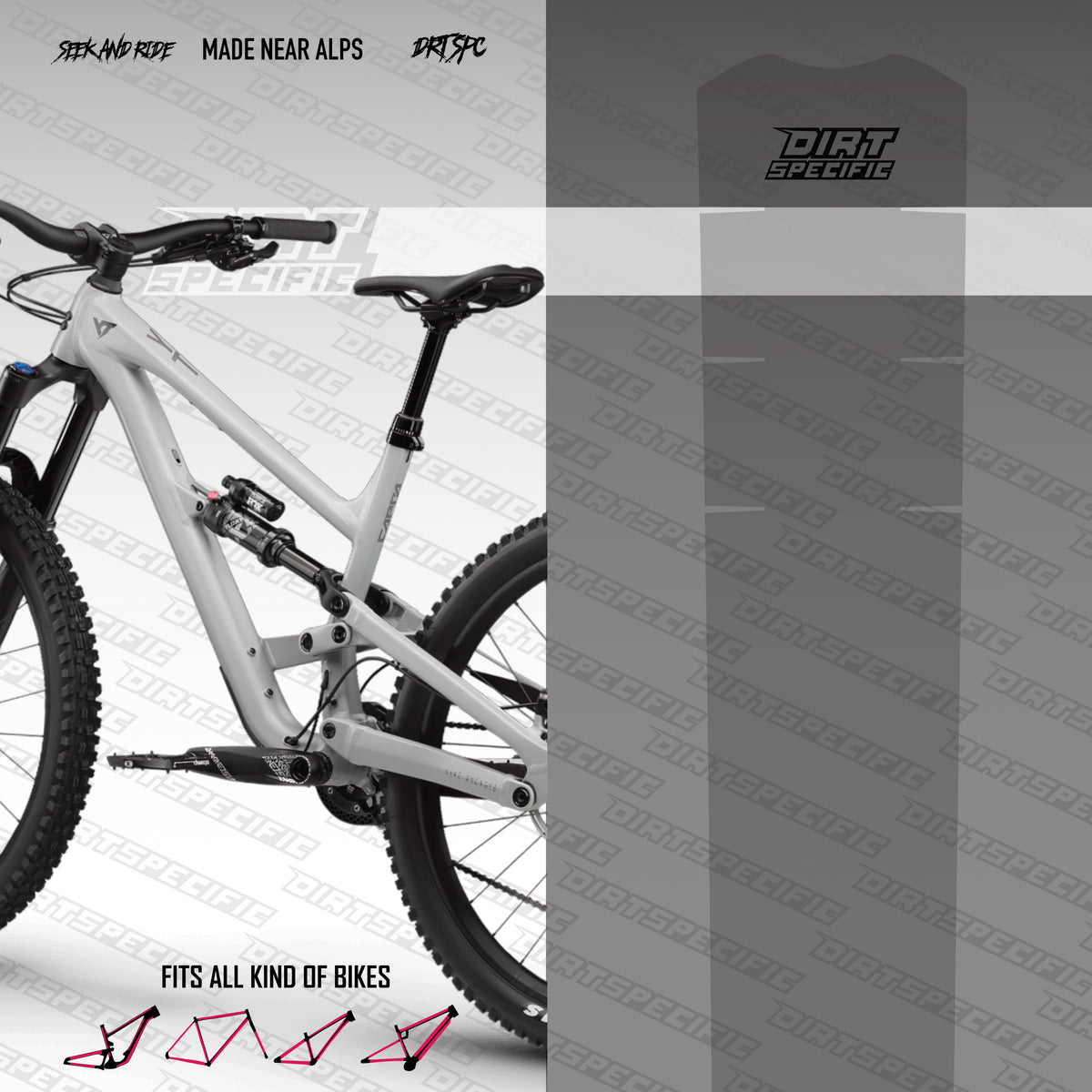Clear - Bike Frame wrap MK2 – DIRTSPECIFIC Bike frame protection