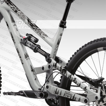 Pine Path Black  - Bike Frame wrap MK2 - (Custom Color Options🎨 )