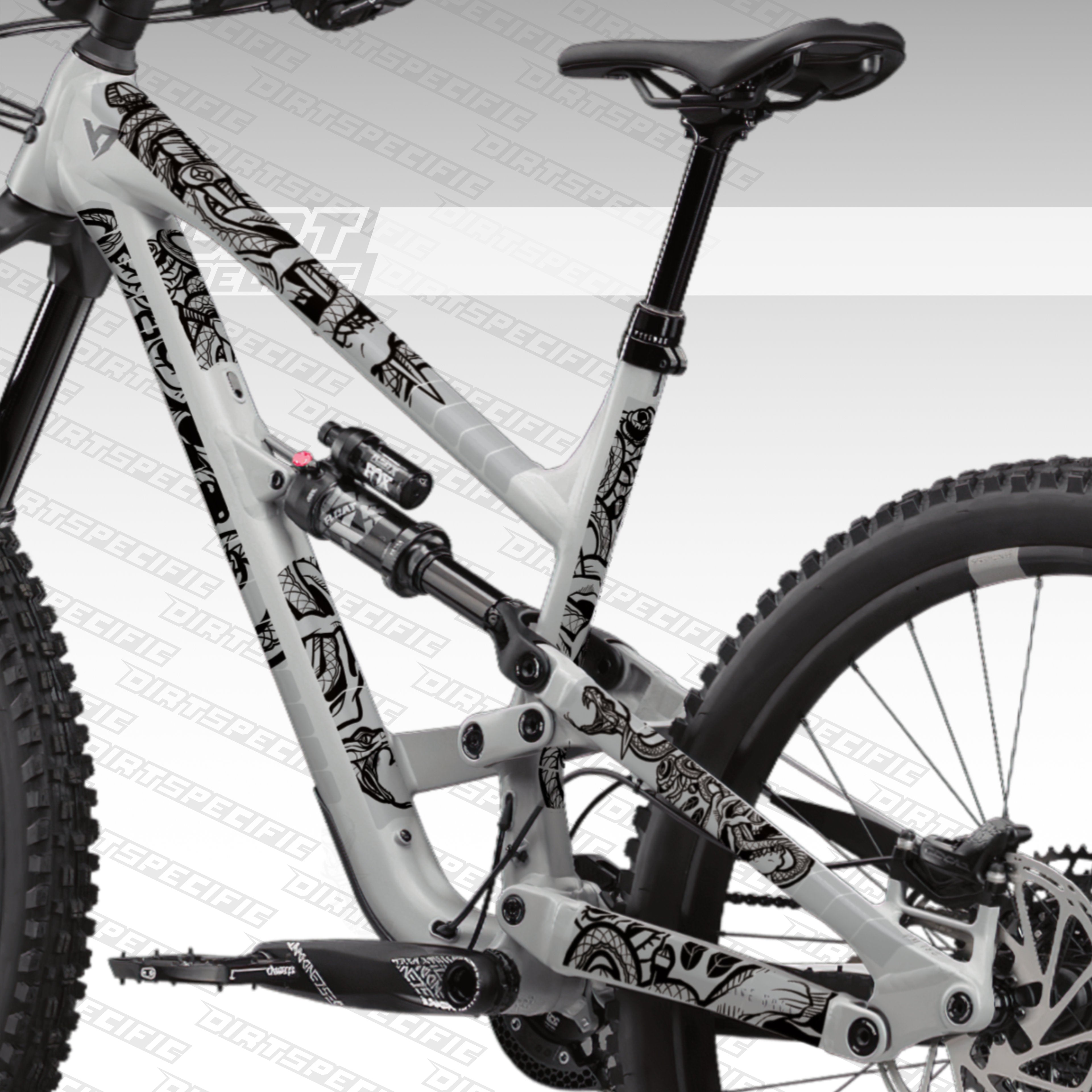 Black snake - Bike Frame wrap MK2 - (Custom Color Options🎨 ...