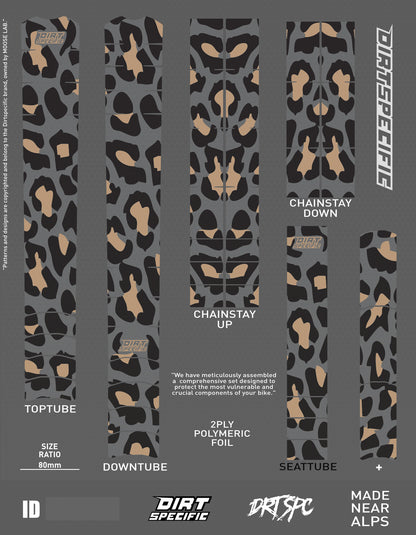 Cheetah - Bike Frame wrap MK2 bike wrap kit – full frame protection set for mountain bikes mtb gravel downhill enduro