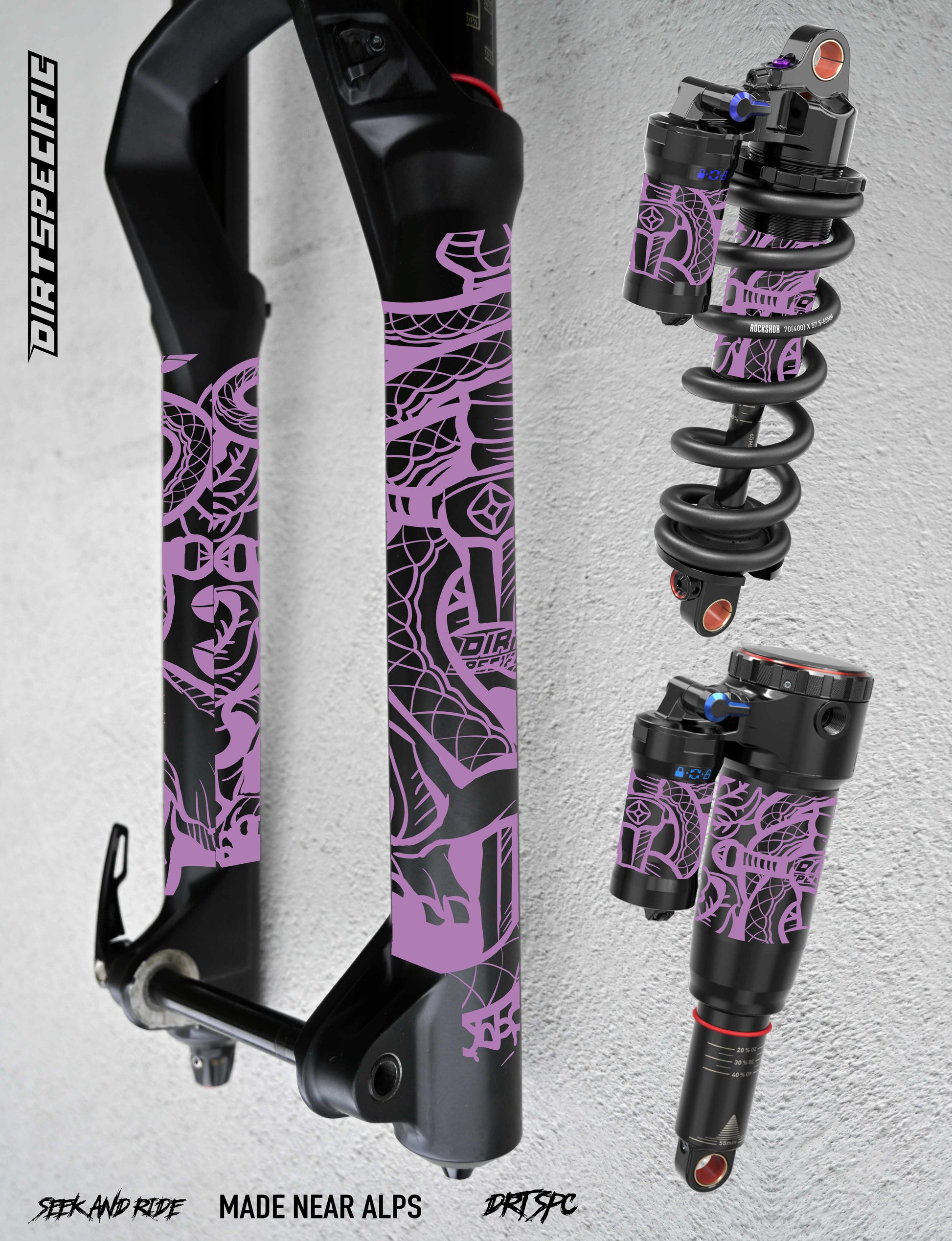 Purple snake - 360 Suspension wrap MK2 bike wrap kit – full frame protection set for mountain bikes mtb gravel downhill enduro