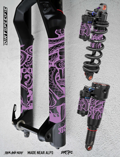 Purple snake - 360 Suspension wrap MK2 bike wrap kit – full frame protection set for mountain bikes mtb gravel downhill enduro