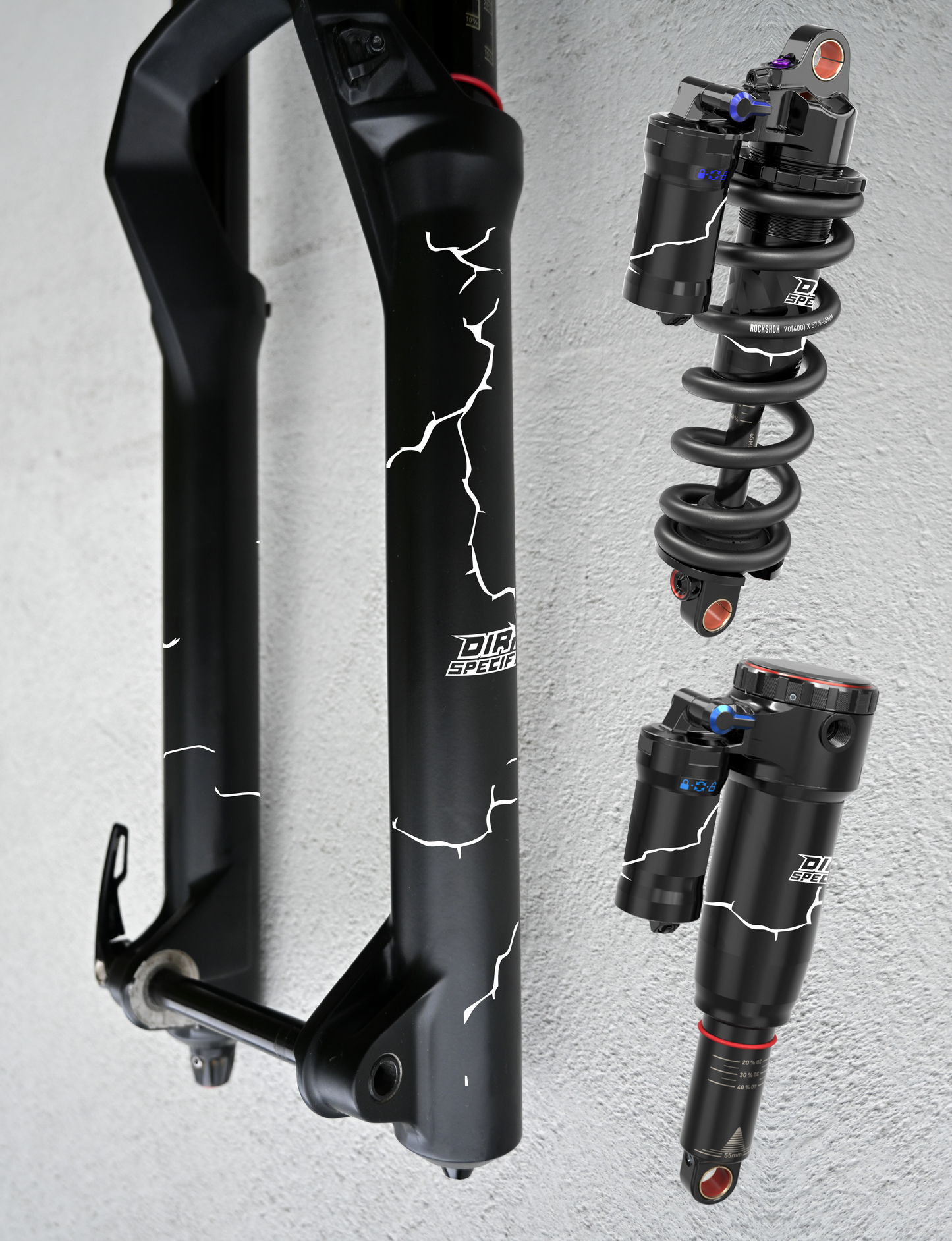 Kintsugi White - 360 Suspension wrap MK2 bike wrap kit – full frame protection set for mountain bikes mtb gravel downhill enduro