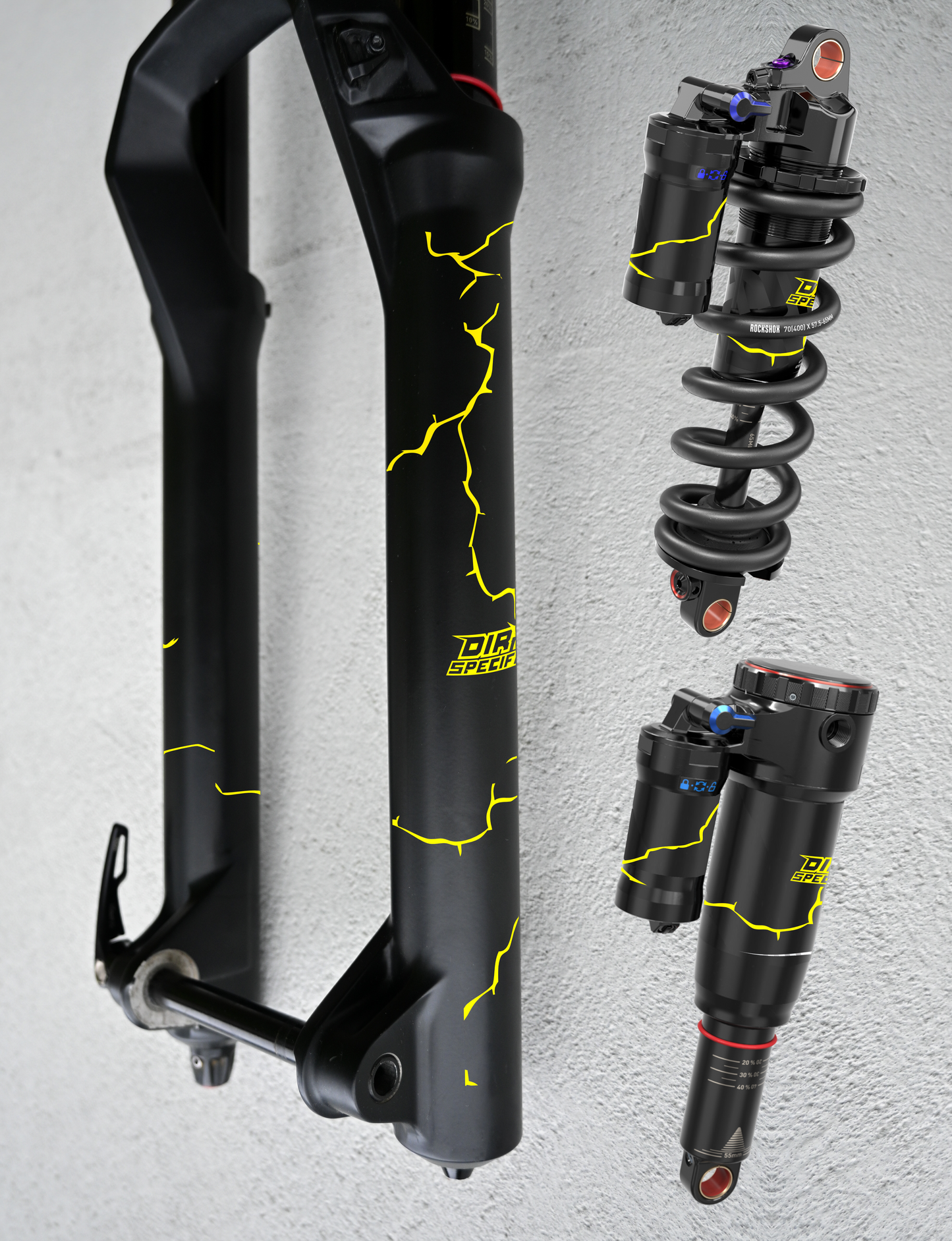 Kintsugi GOLD- 360 Suspension wrap MK2 bike wrap kit – full frame protection set for mountain bikes mtb gravel downhill enduro