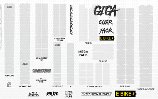 GIGA CLEAR bike protection - E BIKES - Bike Frame wrap MK2
