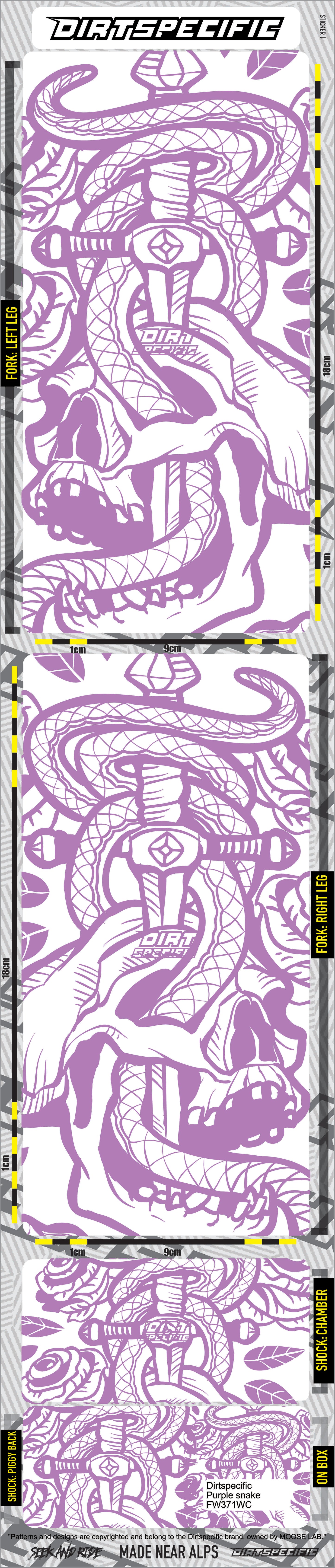 Purple snake - 360 Suspension wrap MK2 bike wrap kit – full frame protection set for mountain bikes mtb gravel downhill enduro