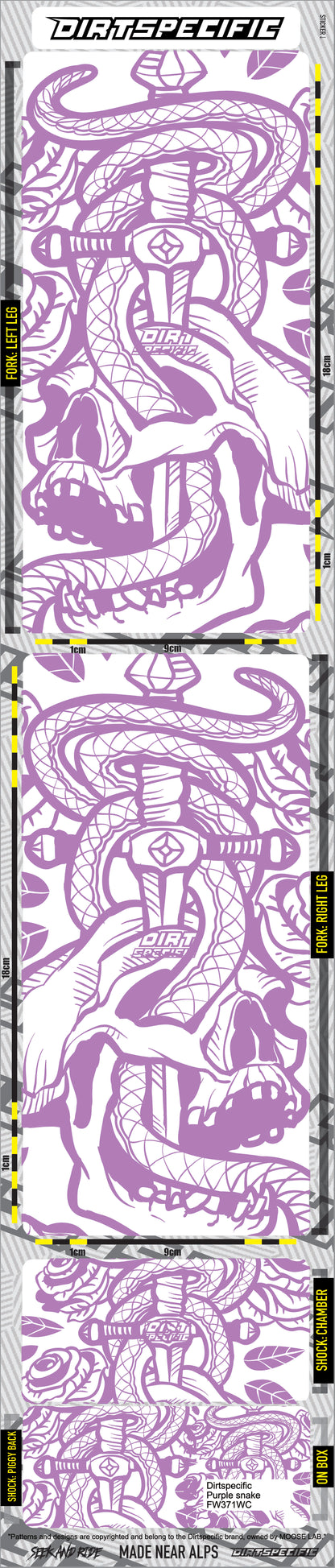 Purple snake - 360 Suspension wrap MK2 bike wrap kit – full frame protection set for mountain bikes mtb gravel downhill enduro