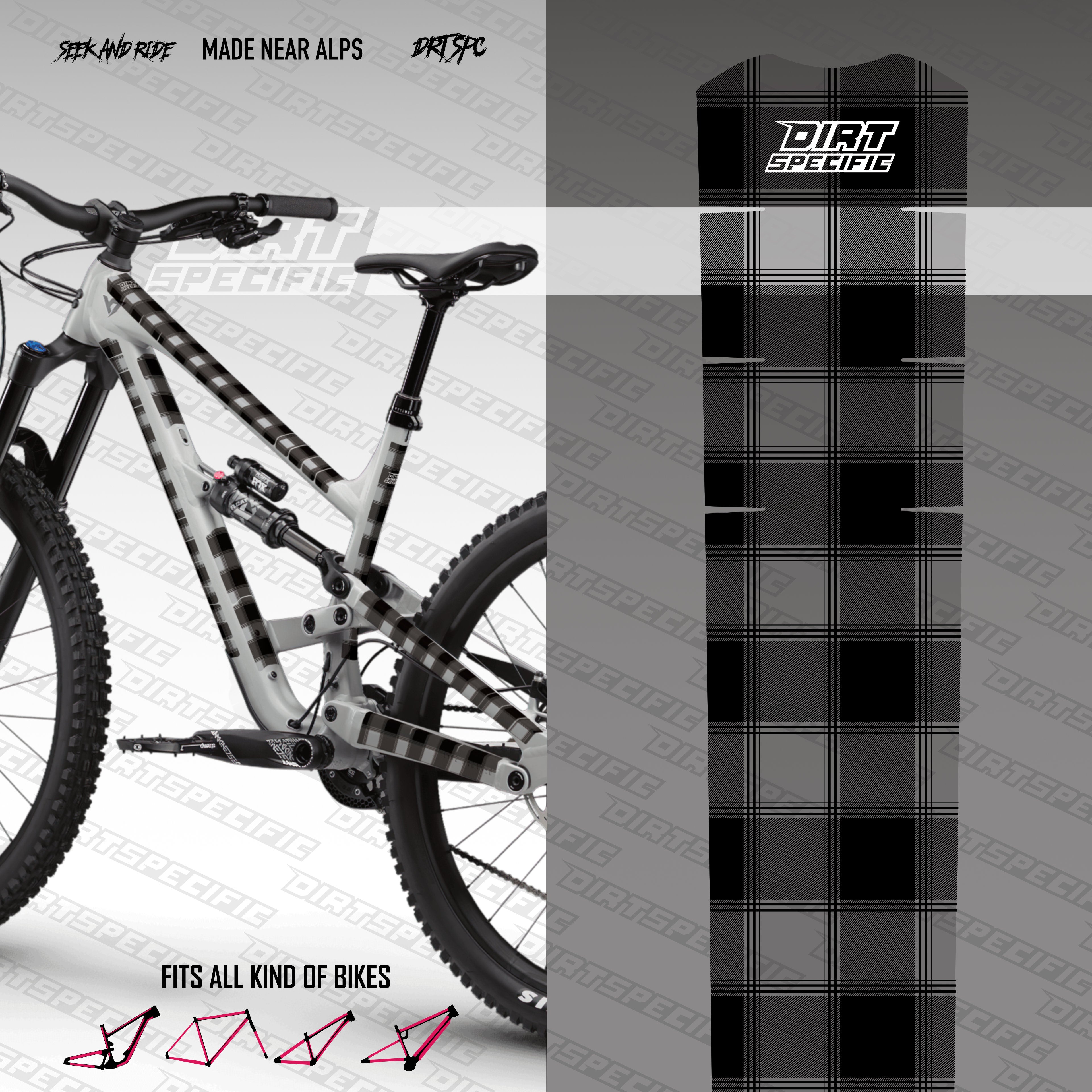 Flannel - Bike Frame wrap MK2 - (Custom Color Options🎨 ) – DIRTSPECIFIC ...