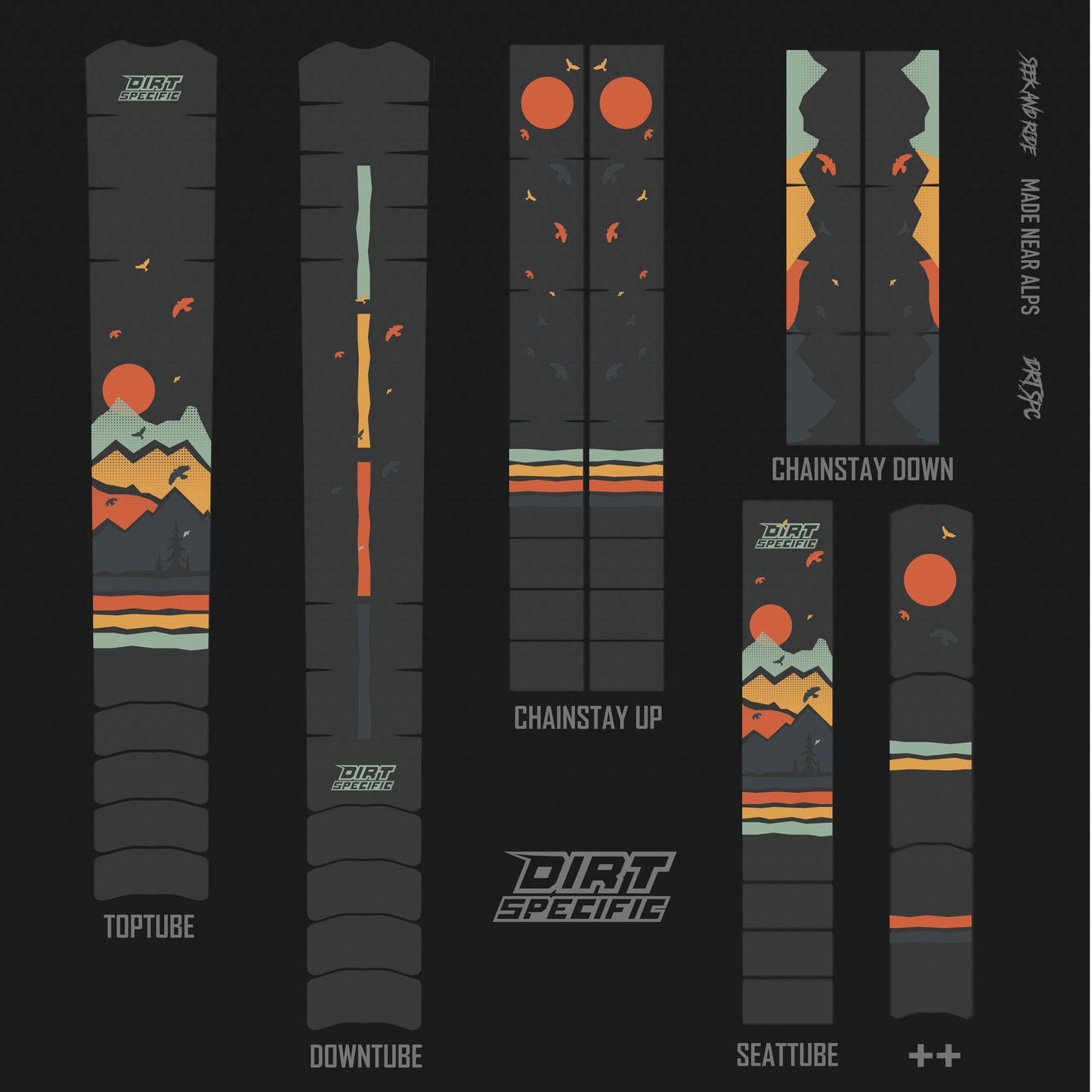 Retro Hills - Bike Frame wrap MK2