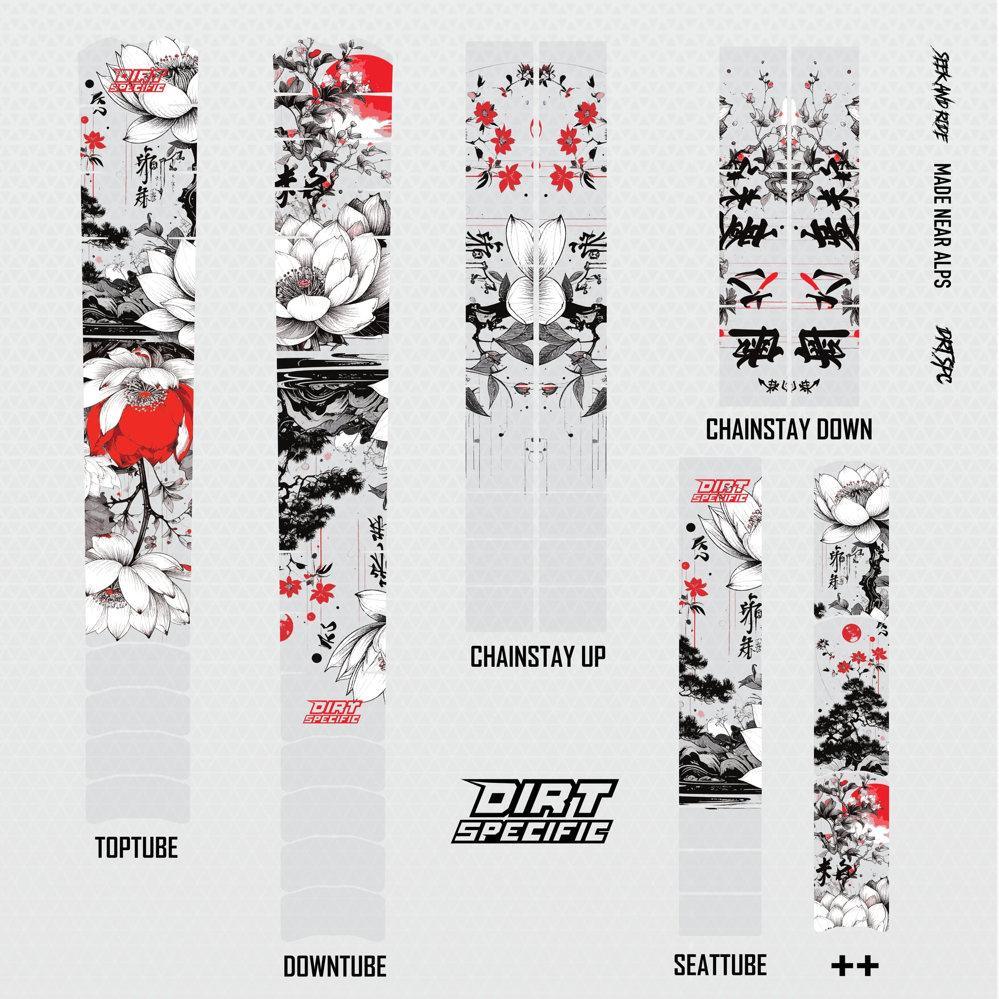 ZEN garden - Bike Frame wrap MK2 bike wrap kit – full frame protection set for mountain bikes mtb gravel downhill enduro