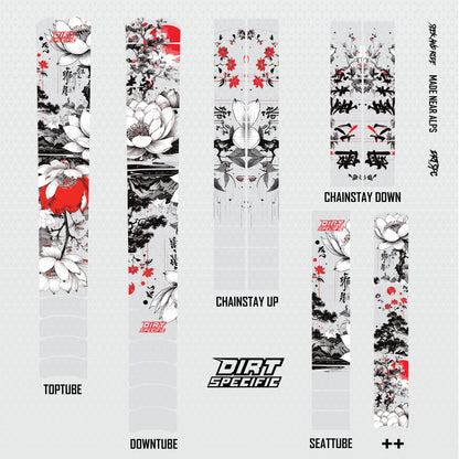 ZEN garden - Bike Frame wrap MK2 bike wrap kit – full frame protection set for mountain bikes mtb gravel downhill enduro