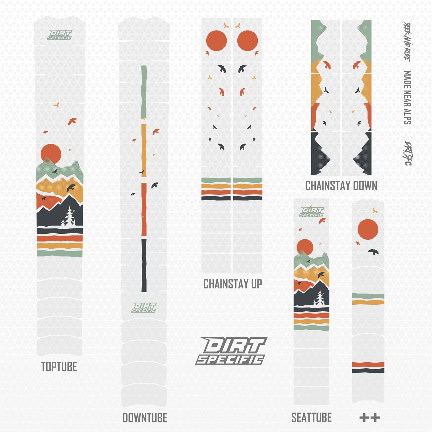 Retro Hills - Bike Frame wrap MK2