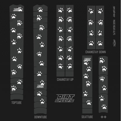 We Love Cats White- Bike Frame wrap MK2 - (Custom Color Options🎨 )