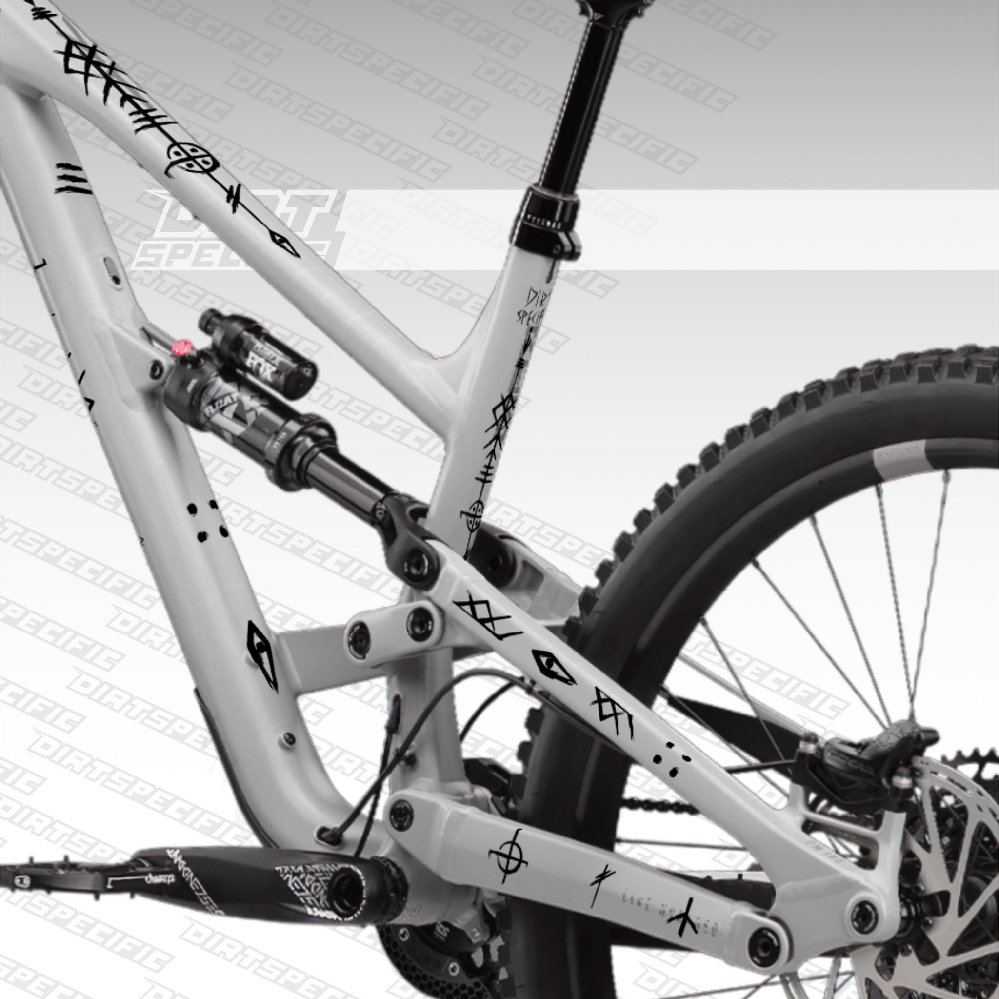 Dark Loam Runes LIMITED EDITON - Bike Frame wrap MK2 (Custom Color Opt ...