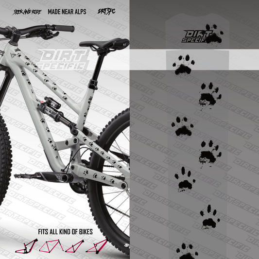 We Love Cats Black- Bike Frame wrap MK2 - (Custom Color Options🎨 )
