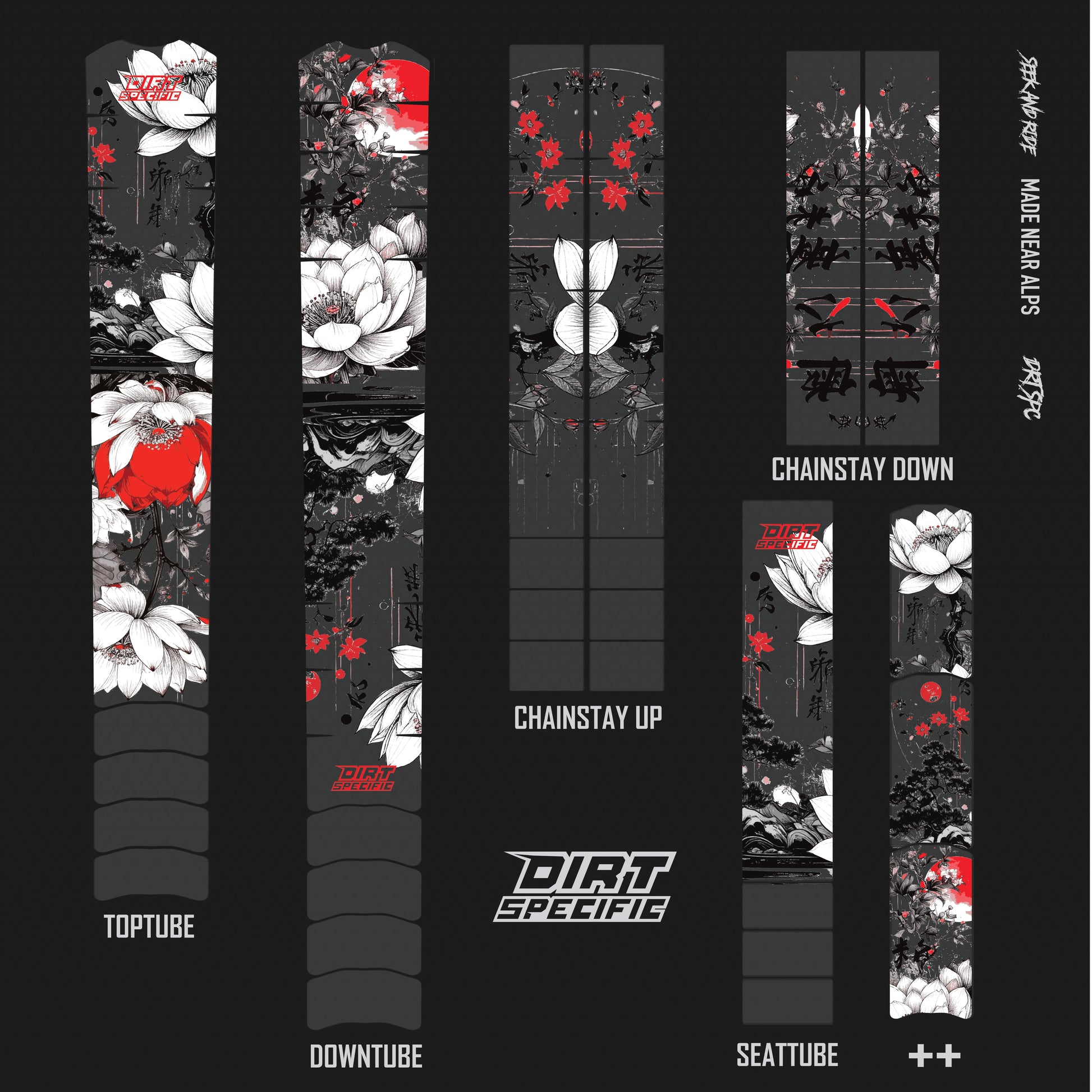 ZEN garden - Bike Frame wrap MK2 bike wrap kit – full frame protection set for mountain bikes mtb gravel downhill enduro