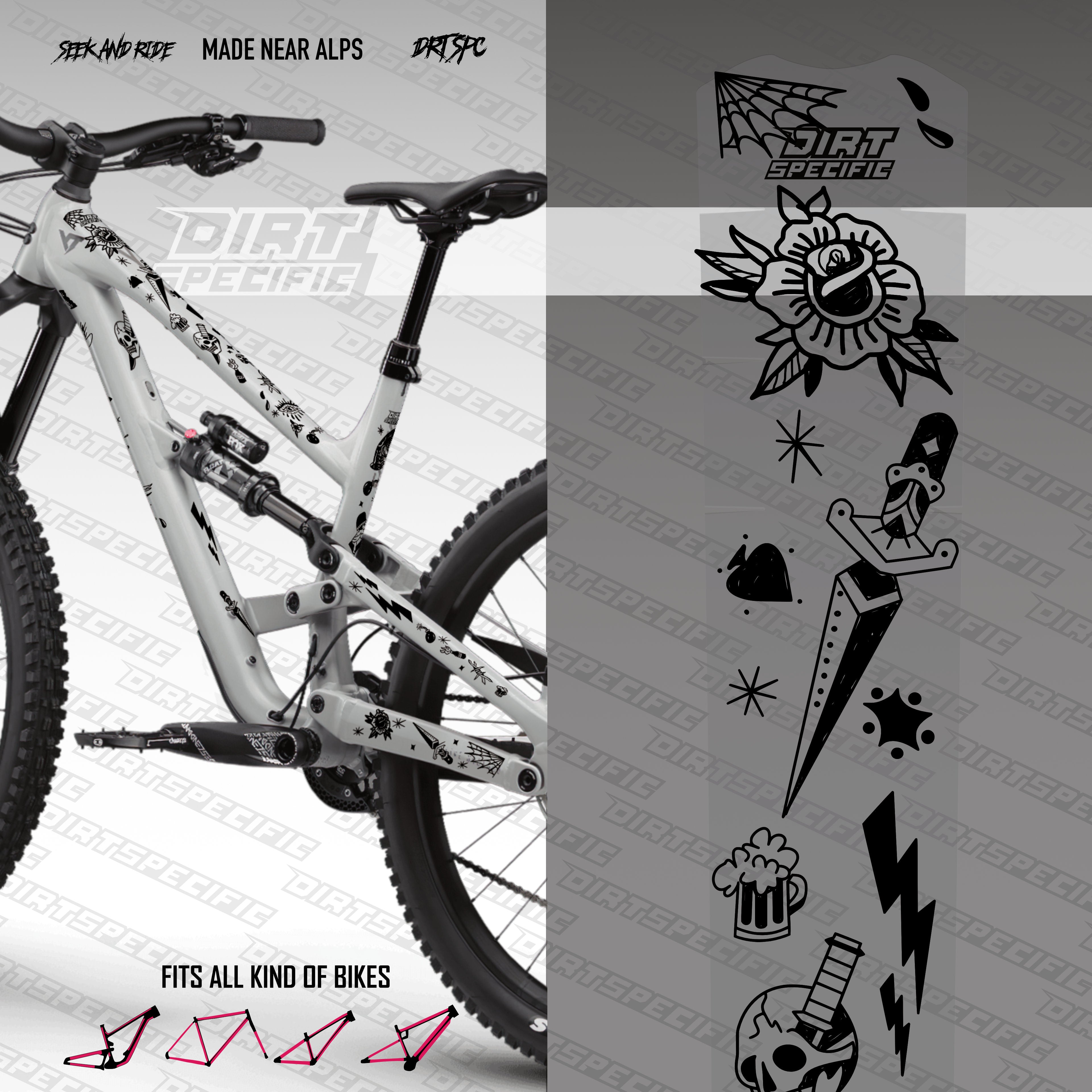 NeoRad by Vici- Bike Frame wrap MK2 - (Custom Color Options🎨 ...