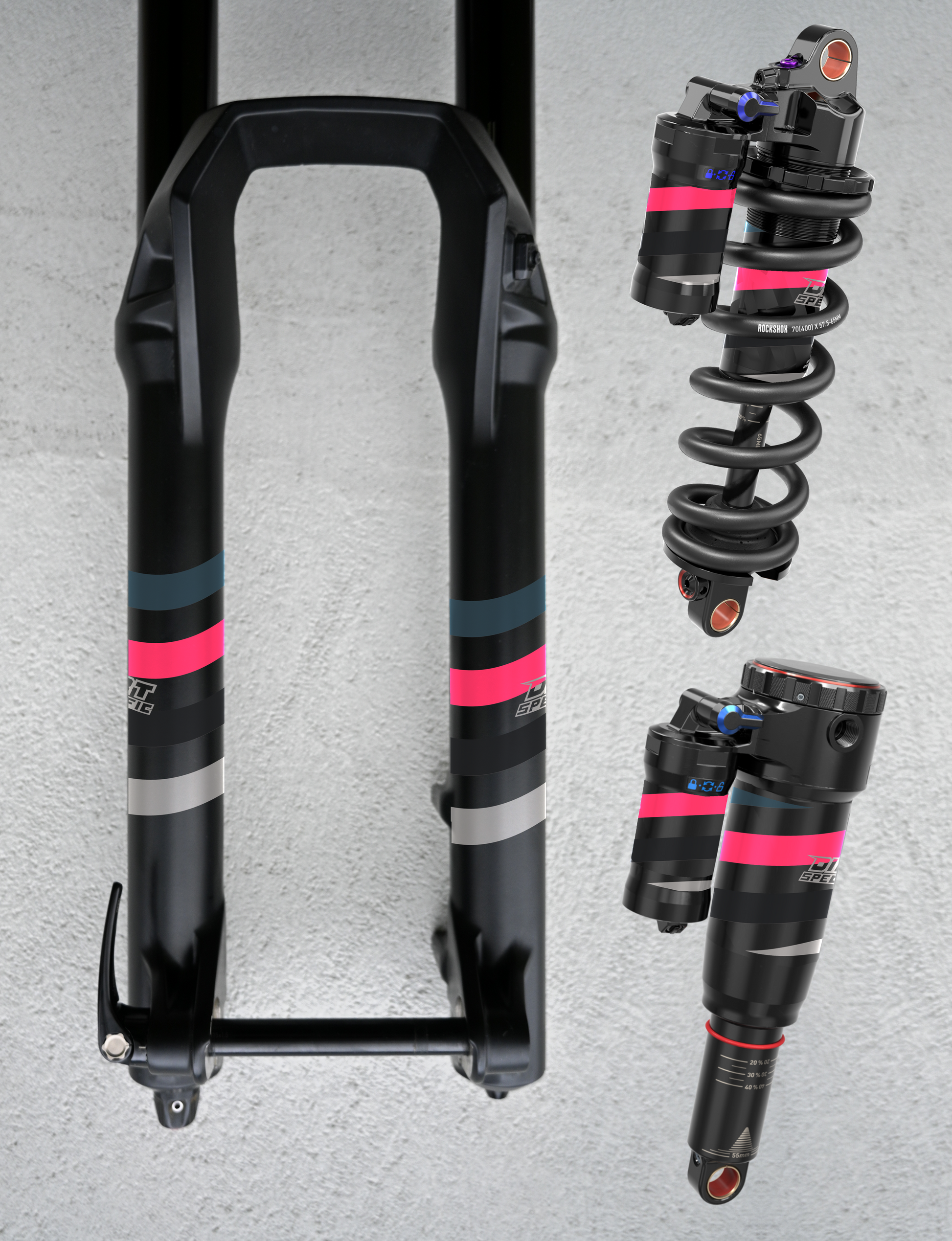 Graphite Lines - 360 Suspension wrap MK2 bike wrap kit – full frame protection set for mountain bikes mtb gravel downhill enduro