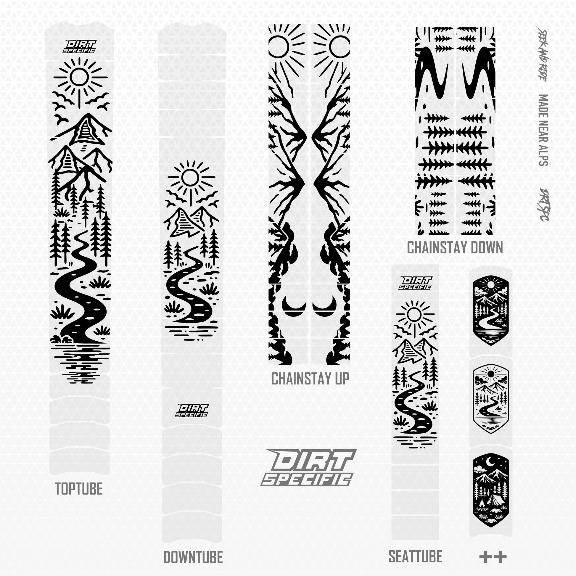 bike wrap kit – full frame protection set for mountain bikes mtb gravel downhill enduro