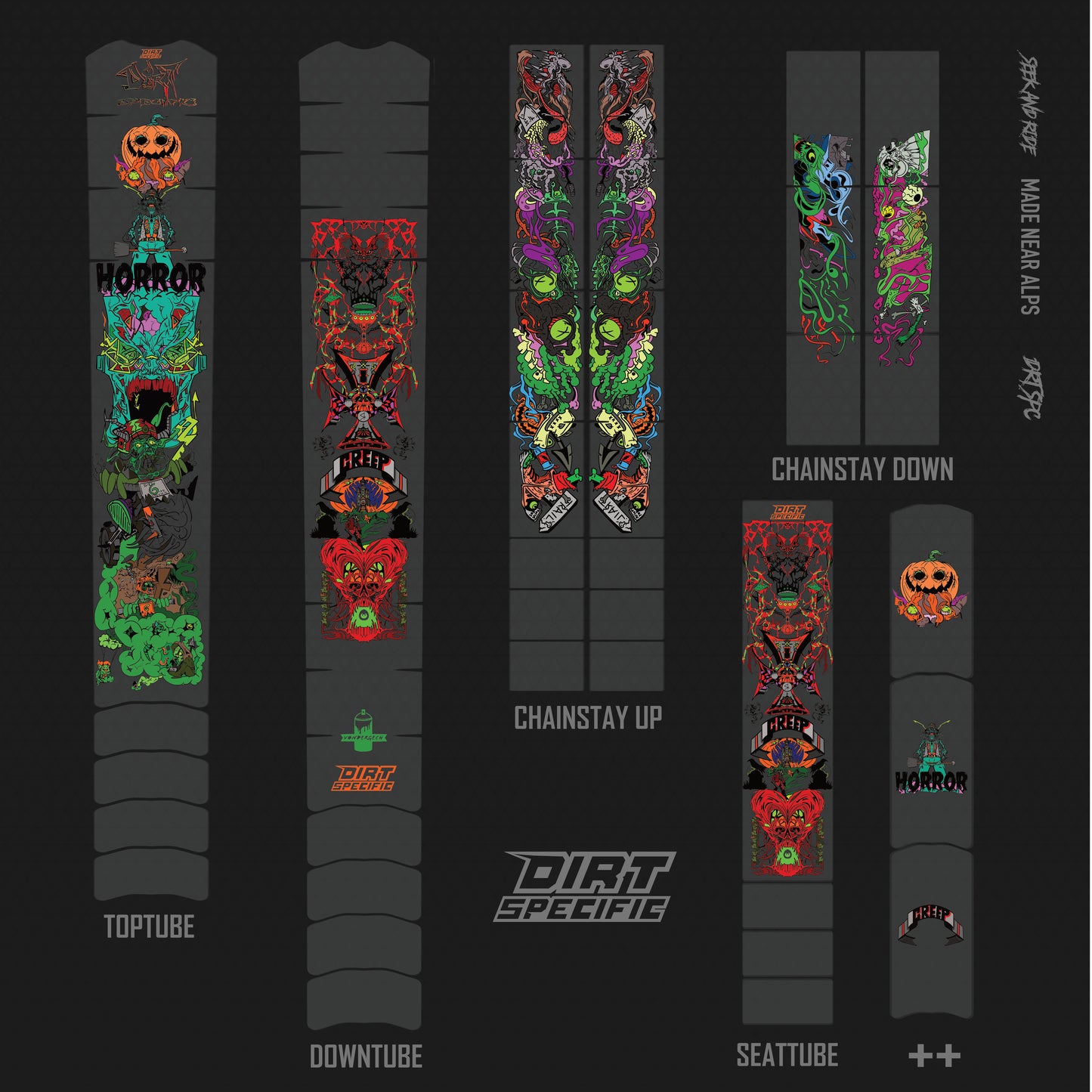 hoRRor - Bike Frame wrap MK2 by VONDERGECH[artist series)