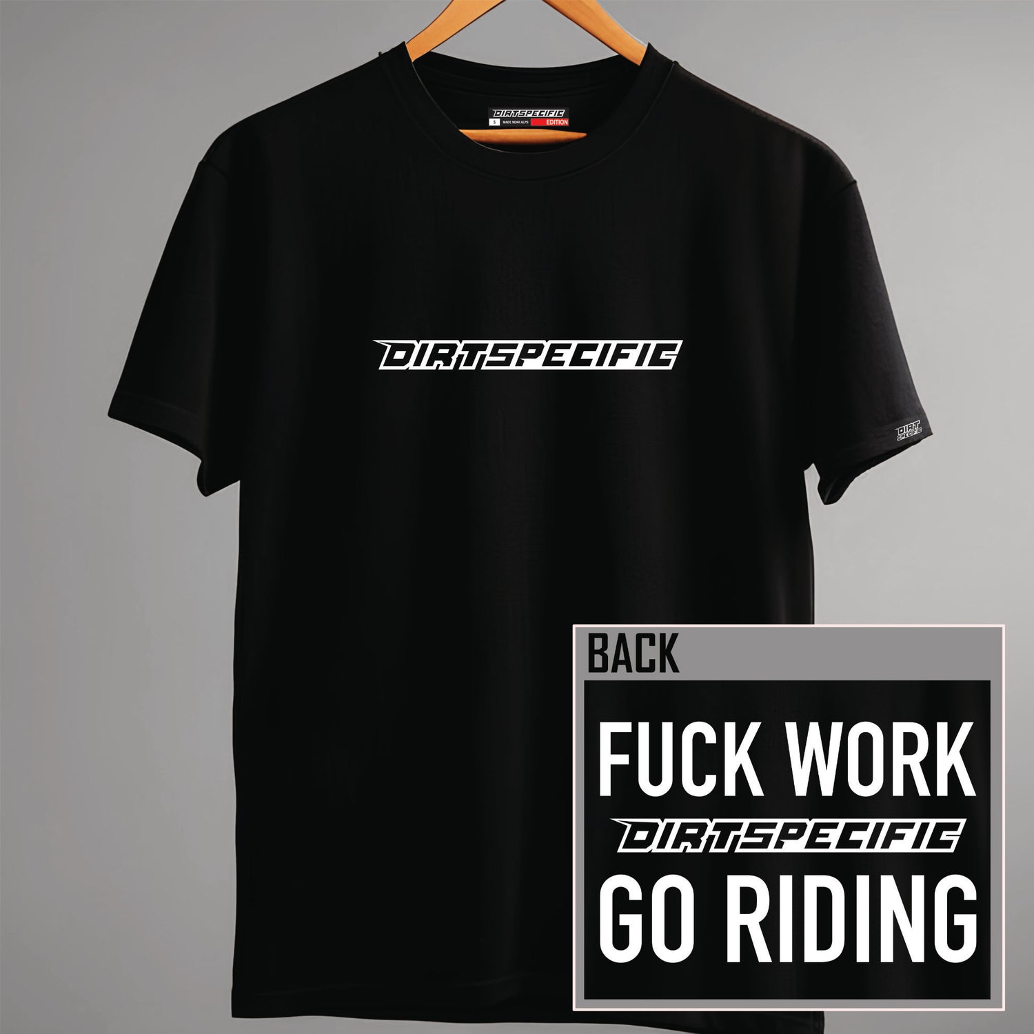 Fuck work - DIRTSPECIFIC HEAVY RIDING SHIRT bike wrap kit – full frame protection set for mountain bikes mtb gravel downhill enduro